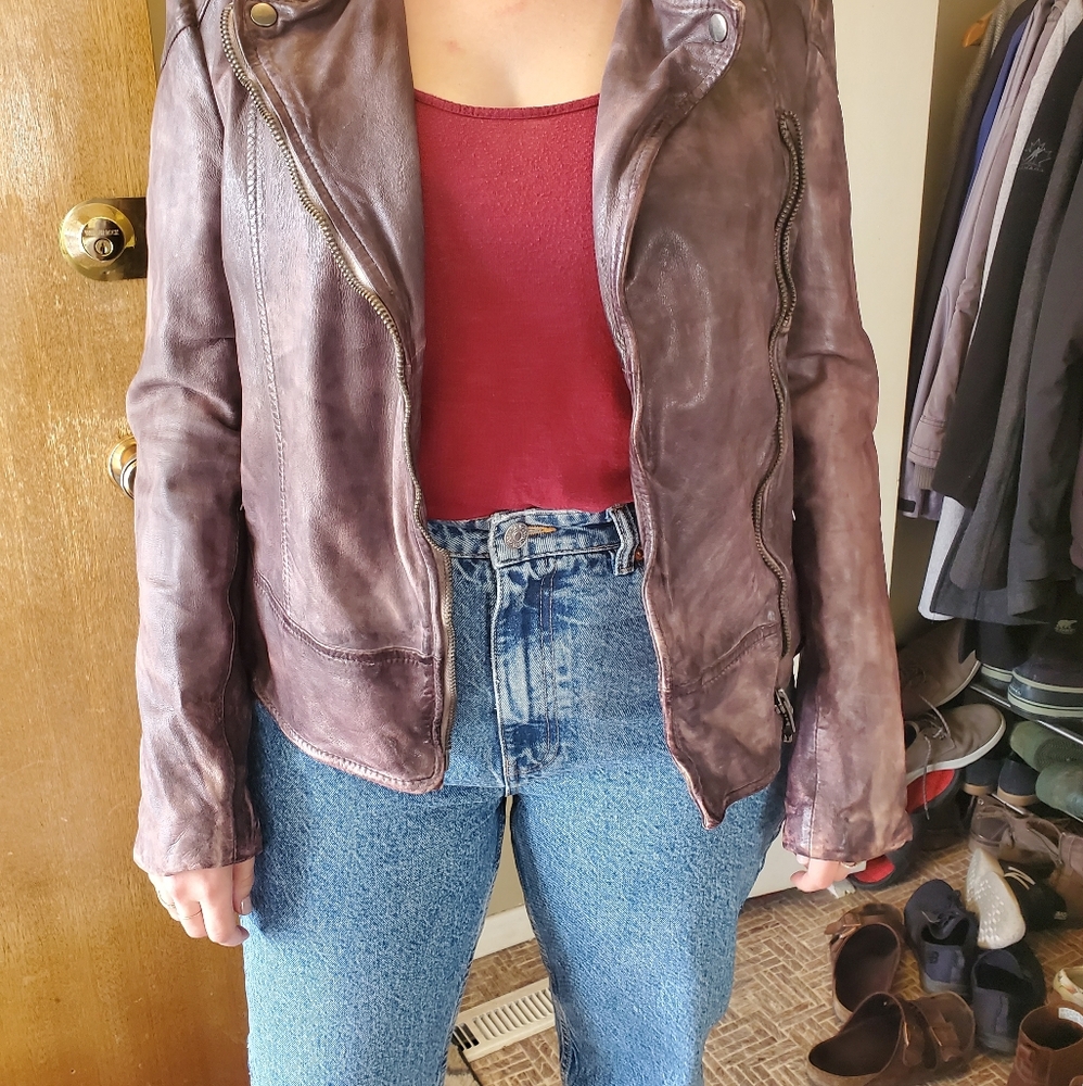 Genuine leather jacket Sz 10